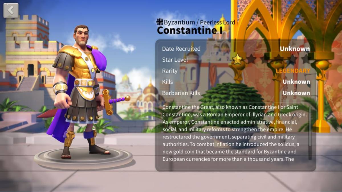 Constantine I Profile Page