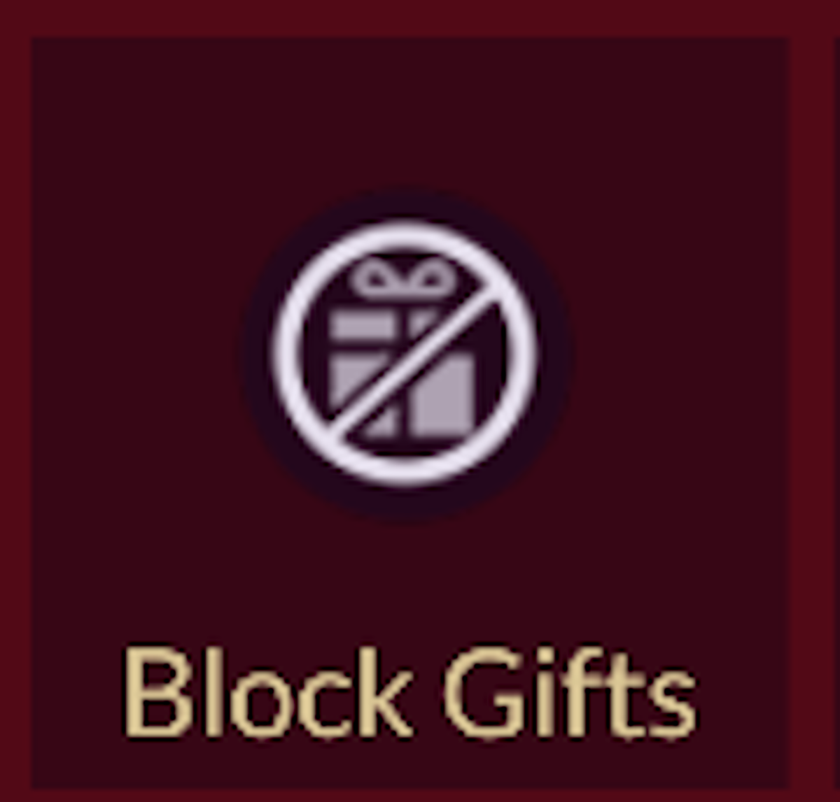 The Zynga Poker block gifts table item.