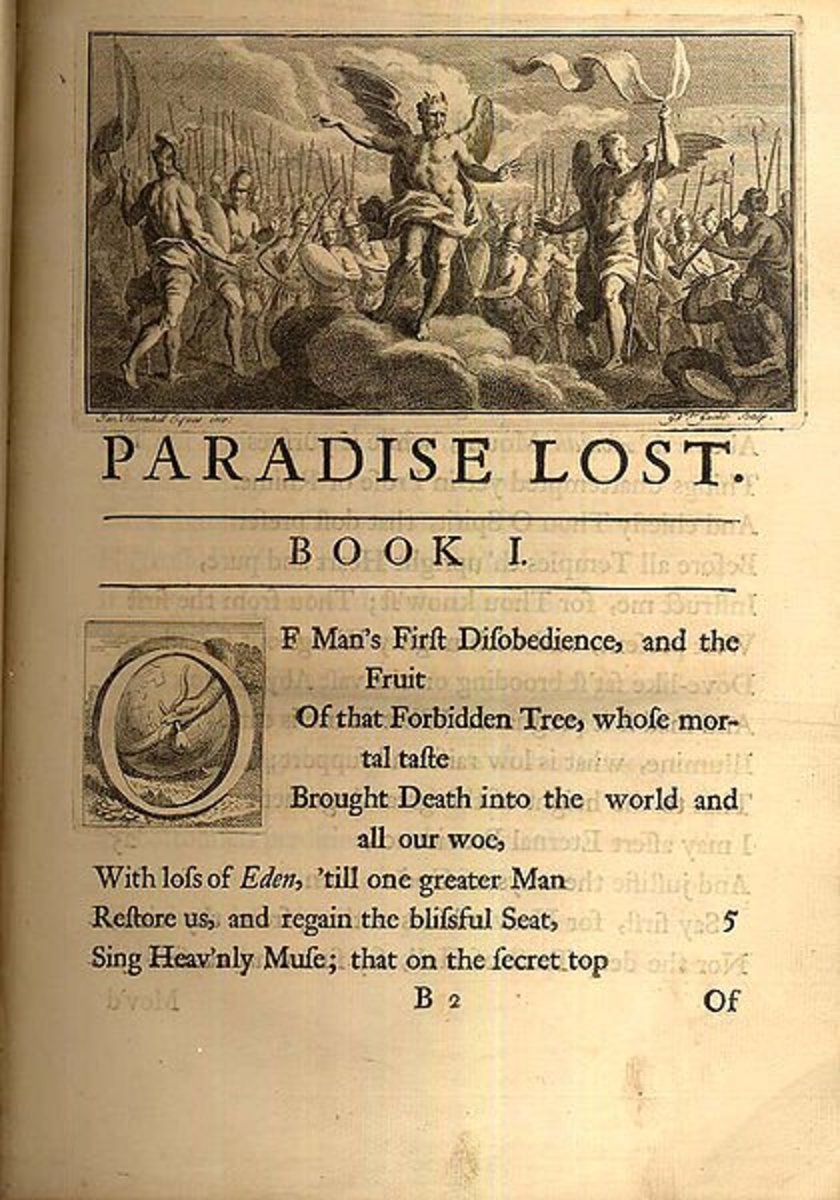 Opening page of a 1720 illustrated edition of Paradise Lost by John Milton