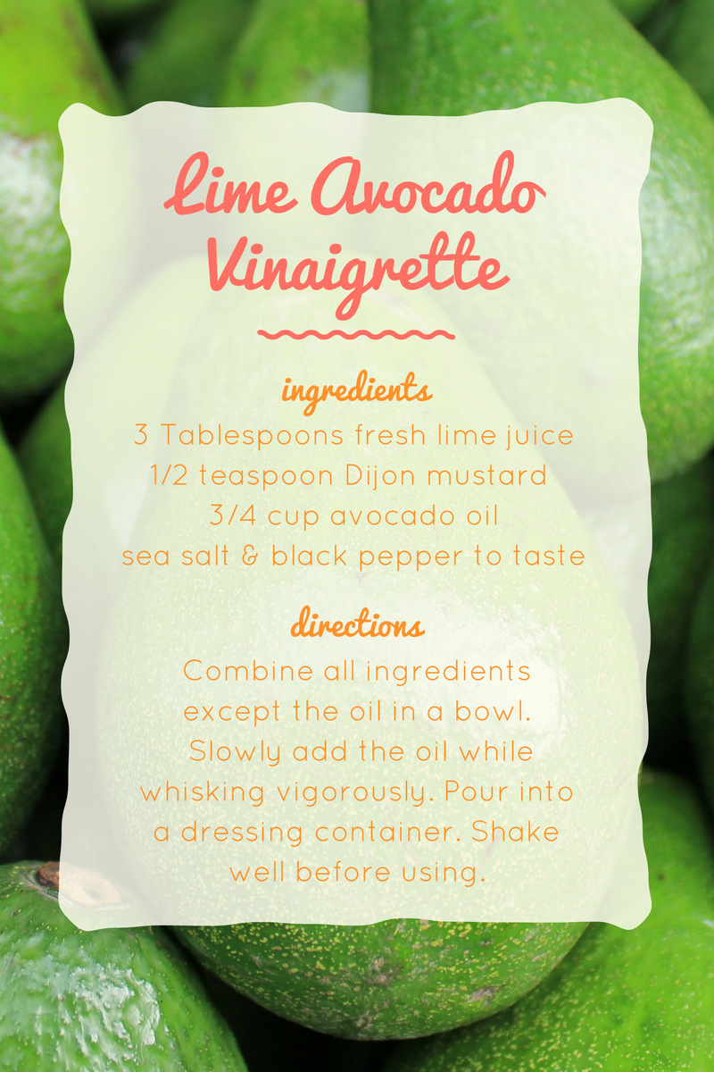 Make a lime-avocado vinaigrette