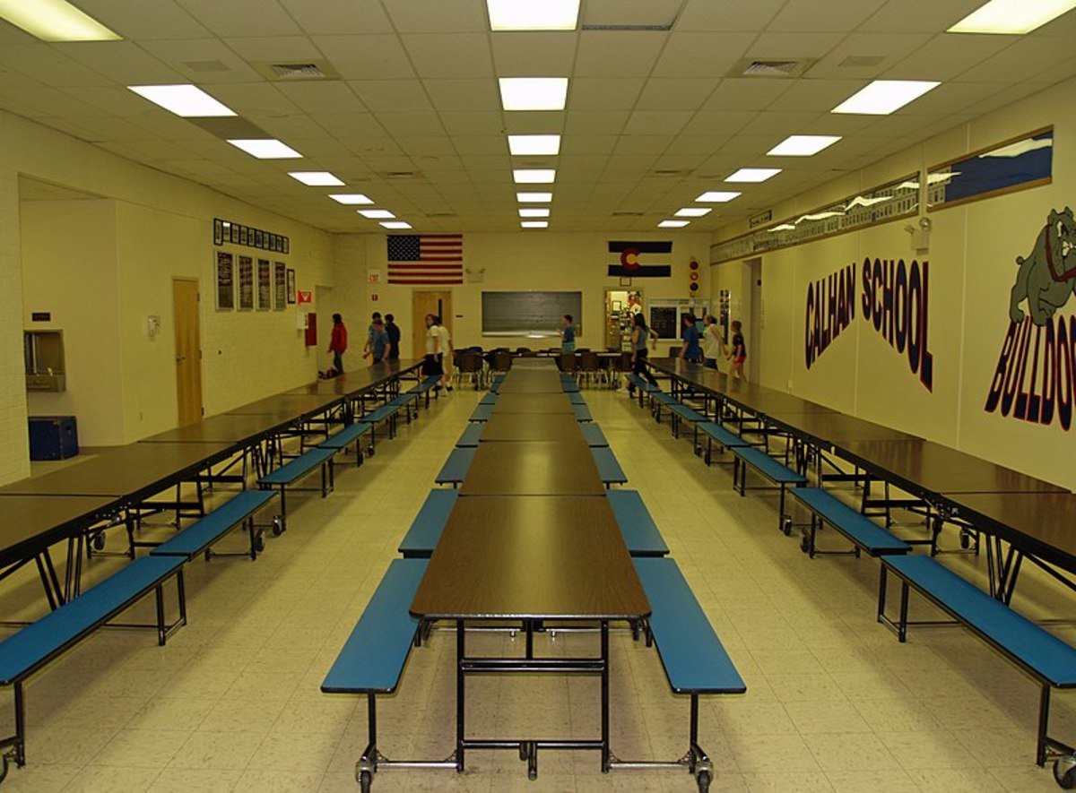 Calhan, Colorado high school cafeteria.