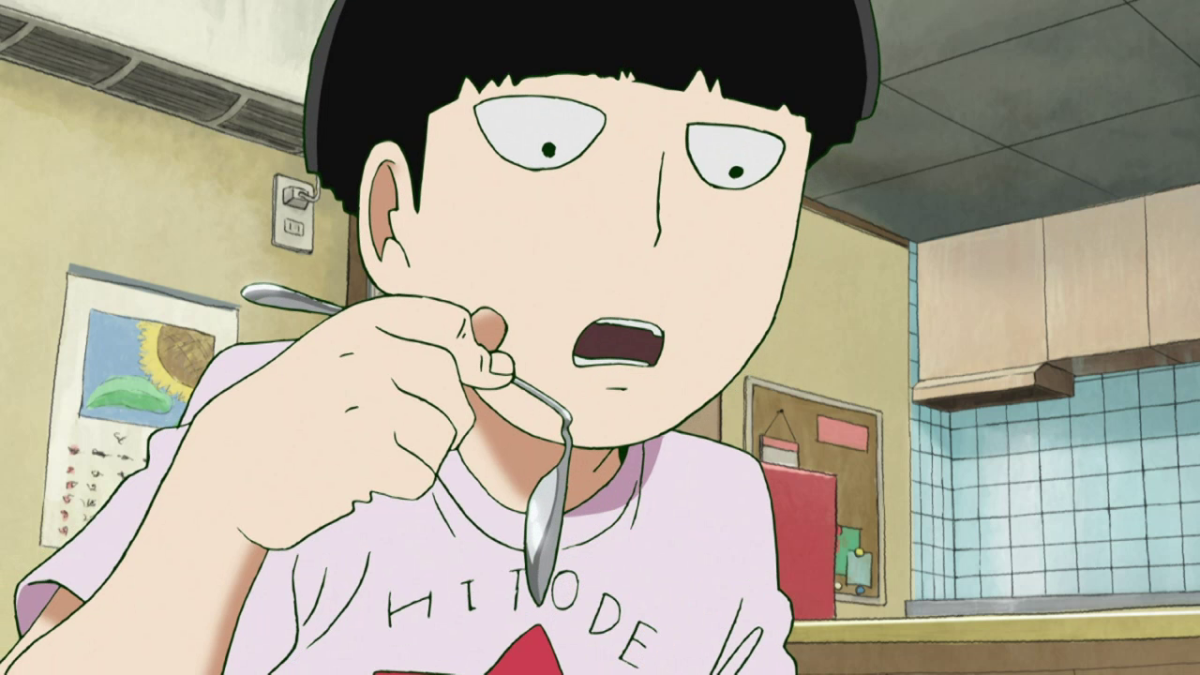 Mob, forever dealing with the awkward side of having phenomenal psychic powers.