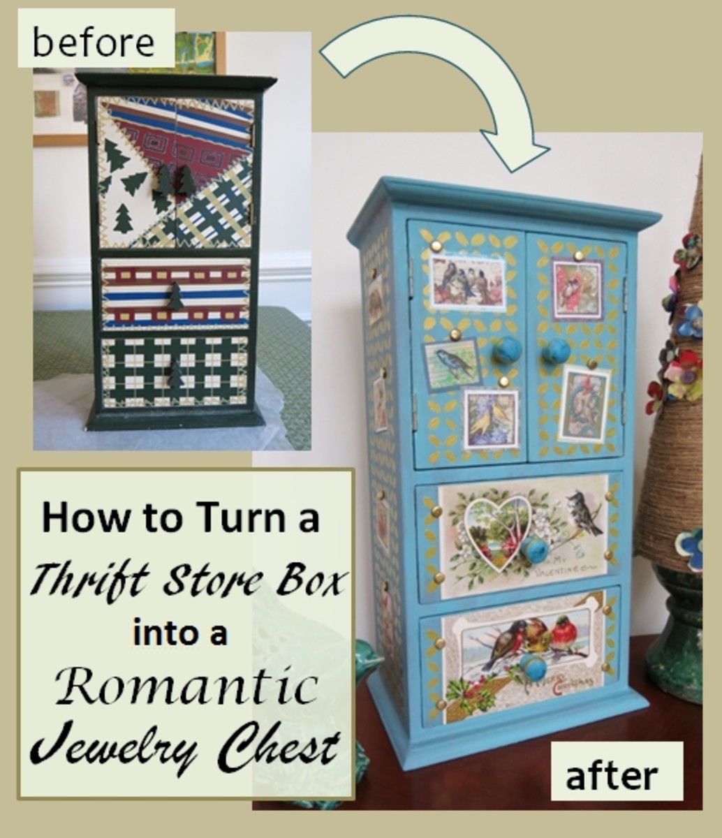 Learn how to recycle an old box into a beautiful jewelry case!
