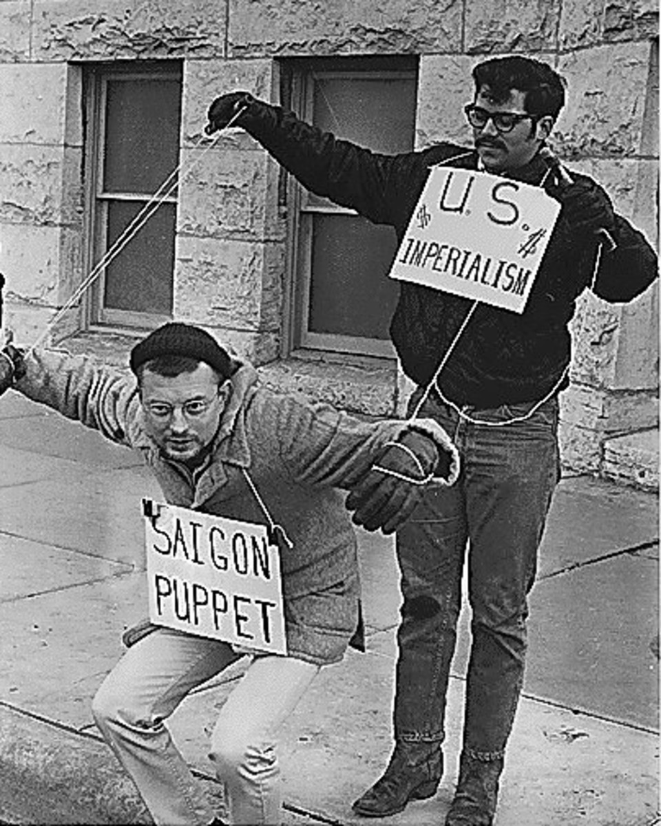 Vietnam War protesters 1967. Wichita, Kansas 1967.