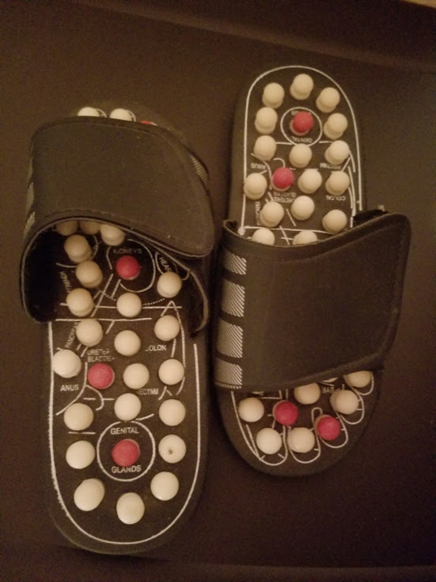 I've found these reflexology sandals to help with foot pain as well. Standing on them for a minute or two a few times a week seems to add to the relief.
