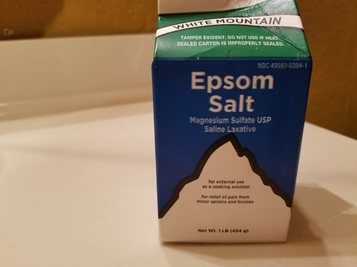 Epsom salt soaks are great for relief of pain or soreness.