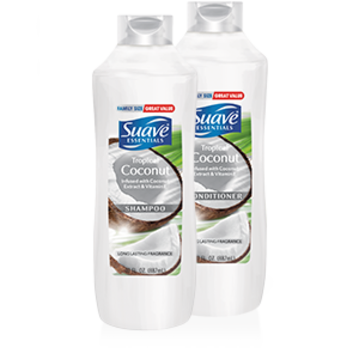 I recommend using the Suave brand's "Tropical Coconut" shampoo and conditioner. 