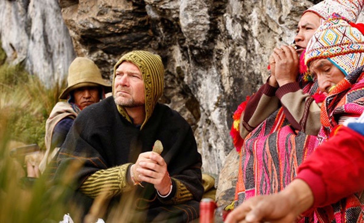 Les Stroud in Peru on "Survivorman" 