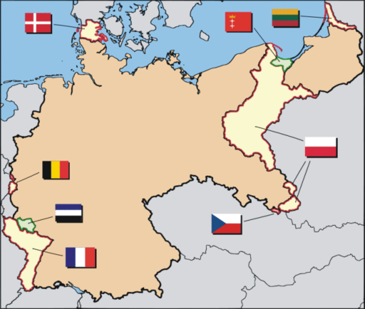 German territorial losses after WWI