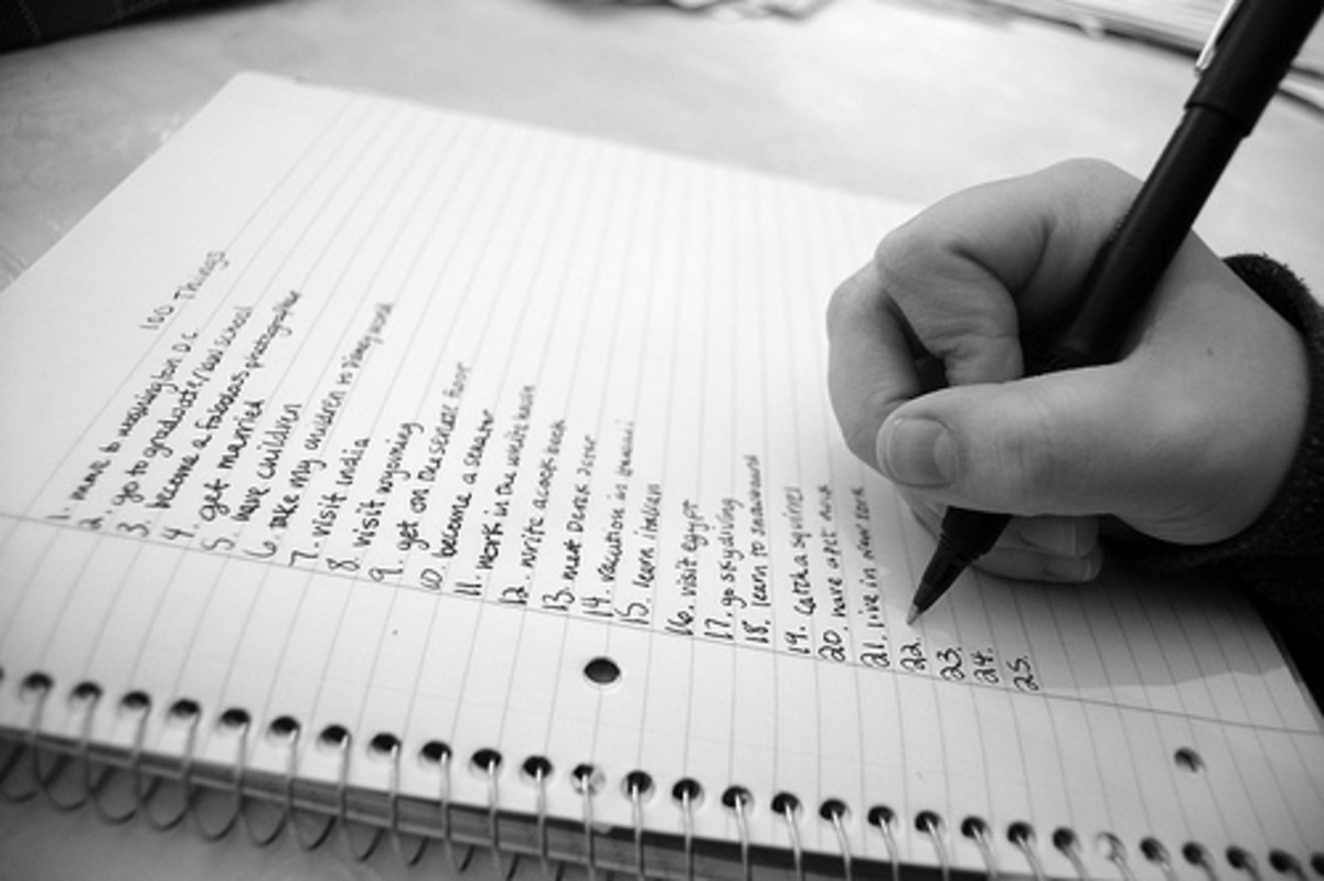 Making a list can help you organize your thoughts and relax!