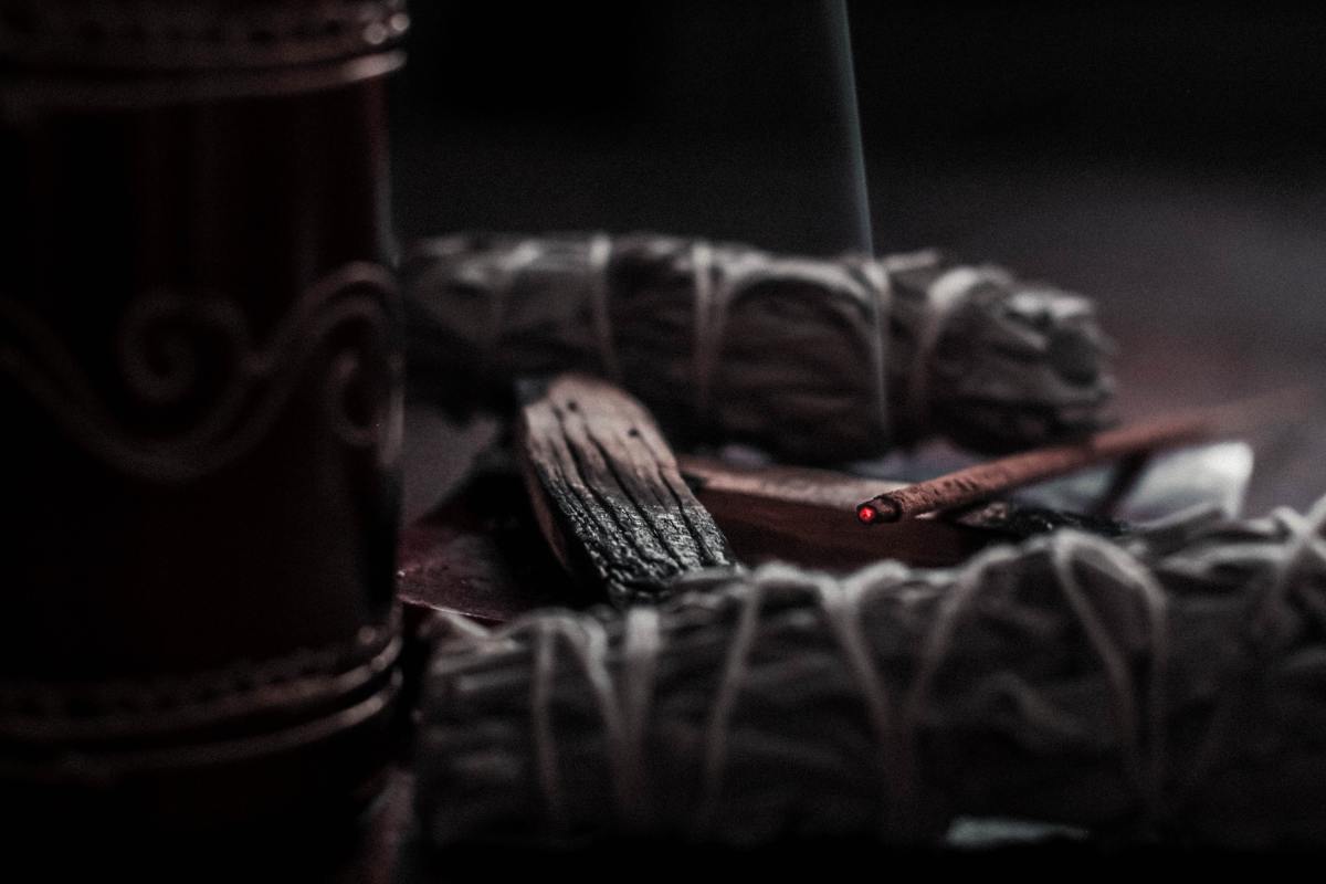 Sage and Palo Santo With Incense