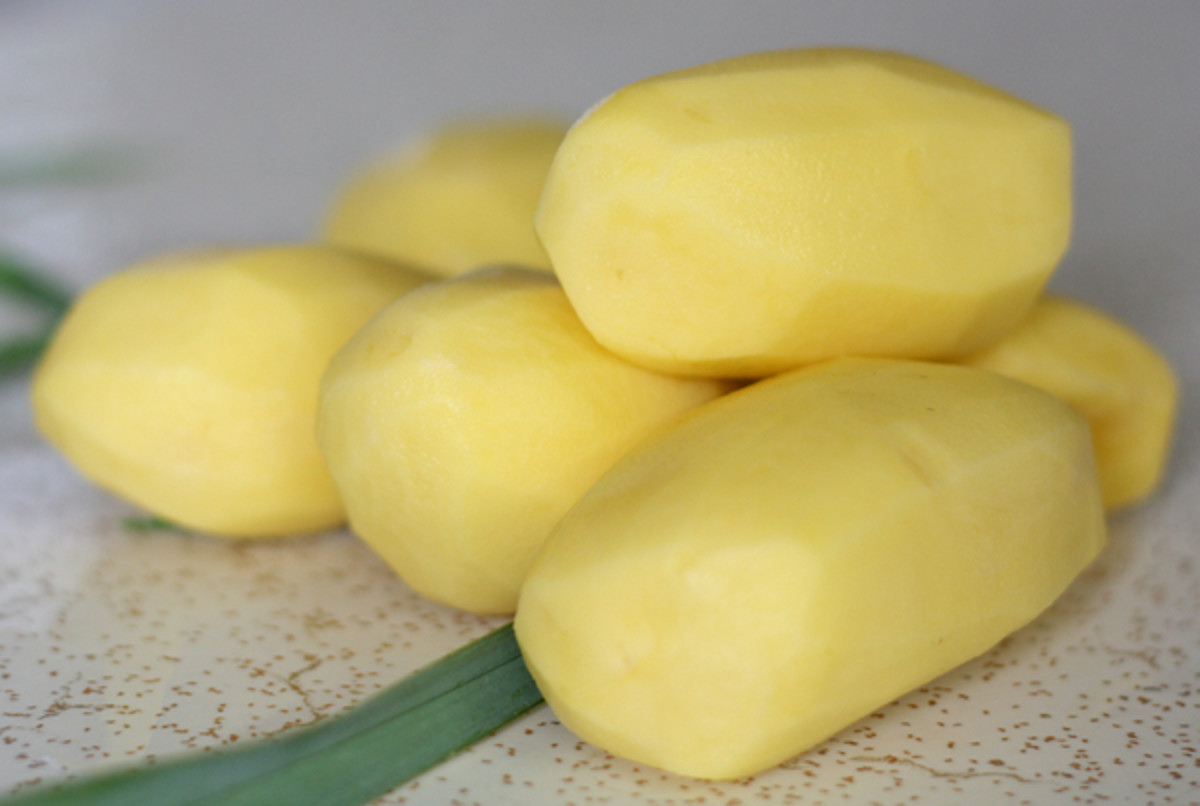 Green, sprouting potatoes contain solanine and should be avoided. 