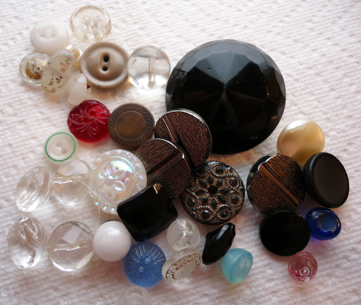 Vintage glass buttons