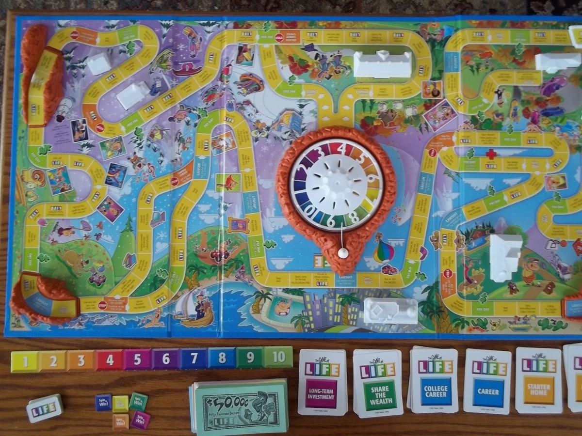 The game board features a spinning wheel in the center.
