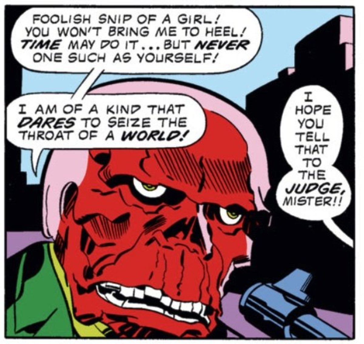 The Red Skull has a revolving door on his coffin