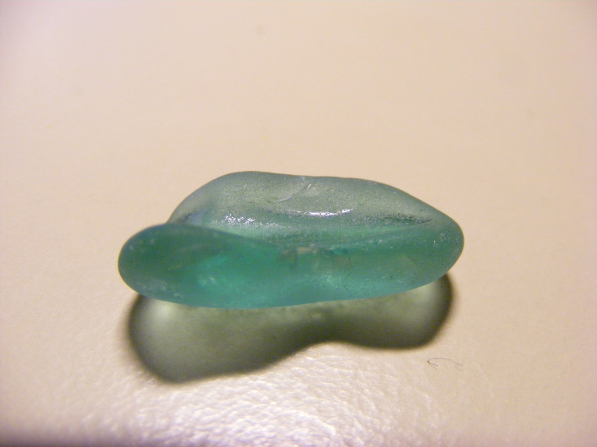 Teal is another rare color for sea glass.