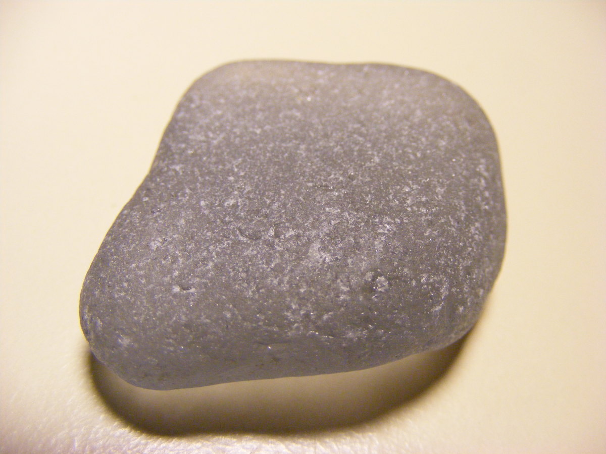 Grey sea glass can be hard to spot, like this piece was.
