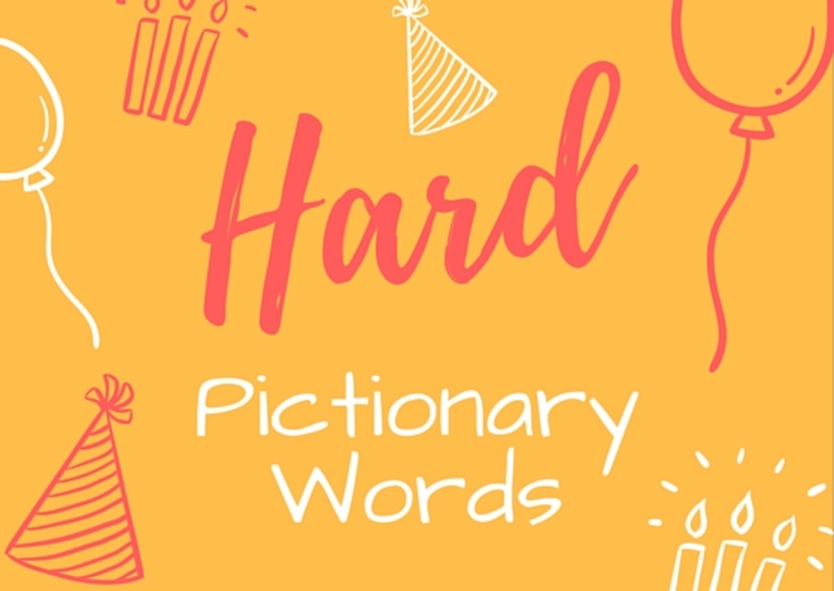 Medium Difficulty Funny Pictionary Words For Adults Fun Pictionary 