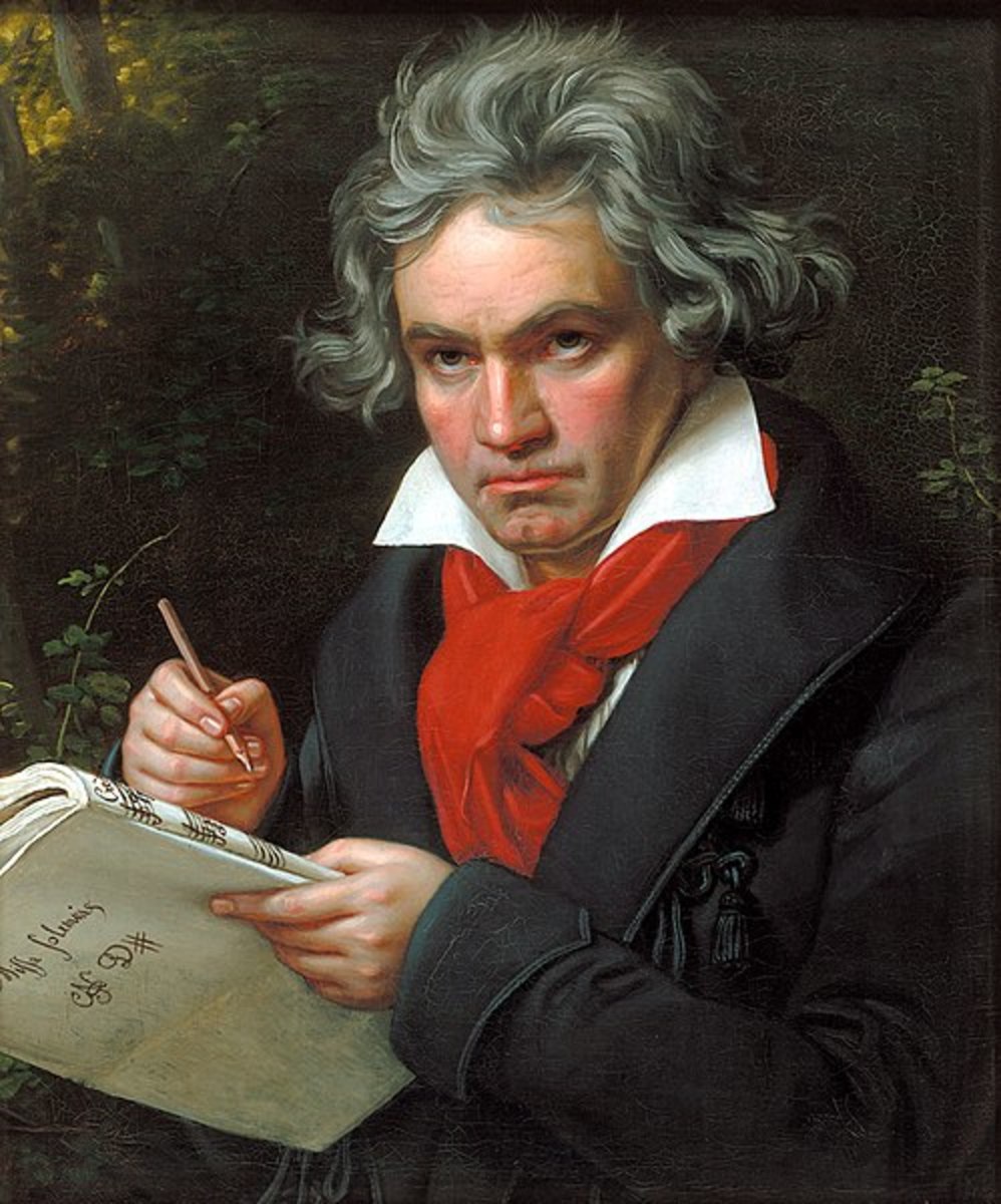 Portrait of Ludwig van Beethoven when composing the Missa Solemnis