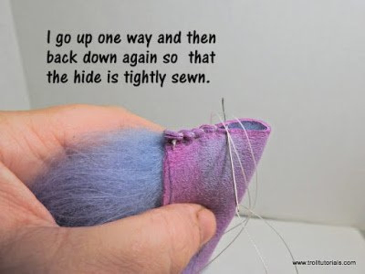 Sew the hide tightly.