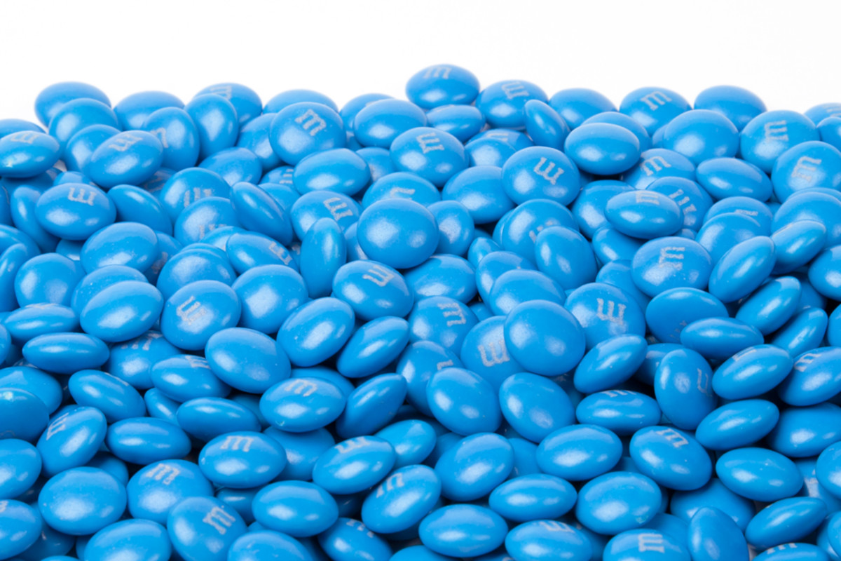 In 1995, blue M&Ms first appeared on grocery store shelves.
