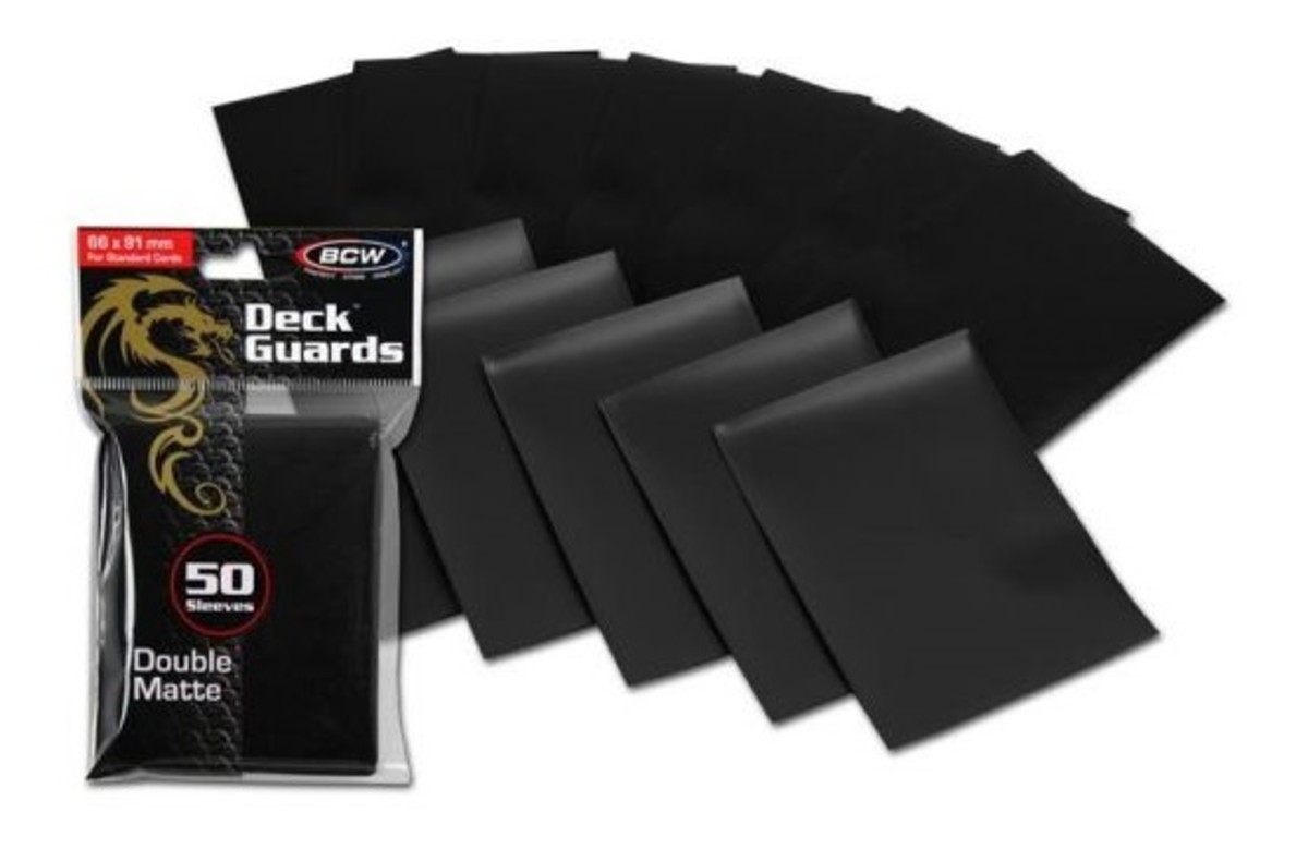 Black matte card sleeves