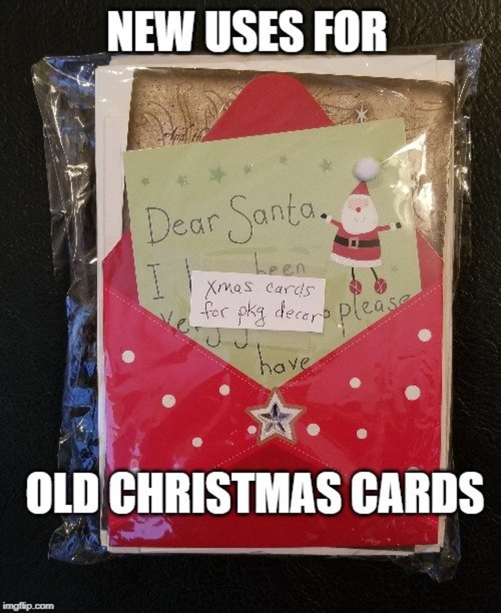 Wondering what to do with old Christmas cards? Read on for some great ideas.