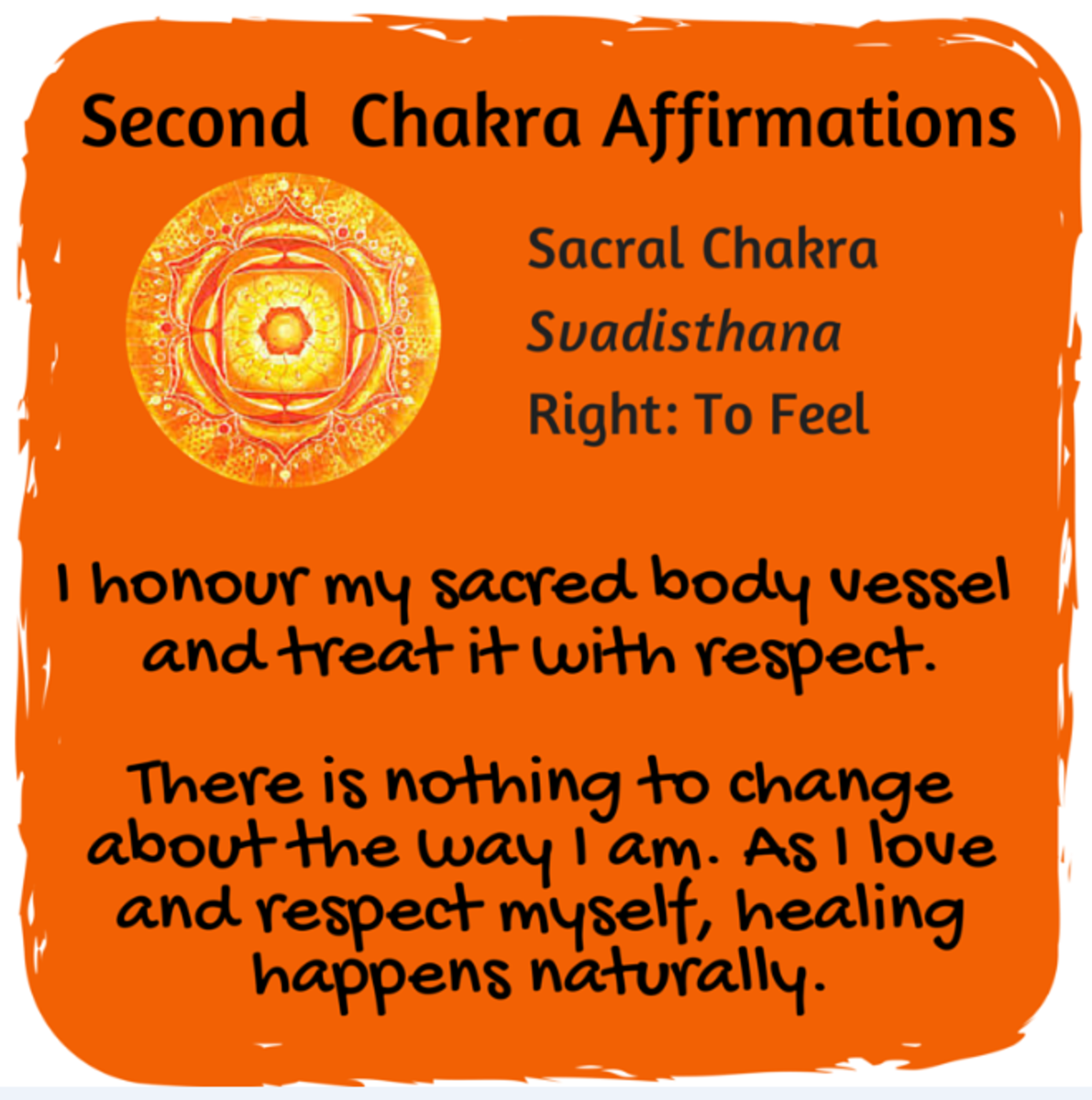 Sacral chakra affirmations