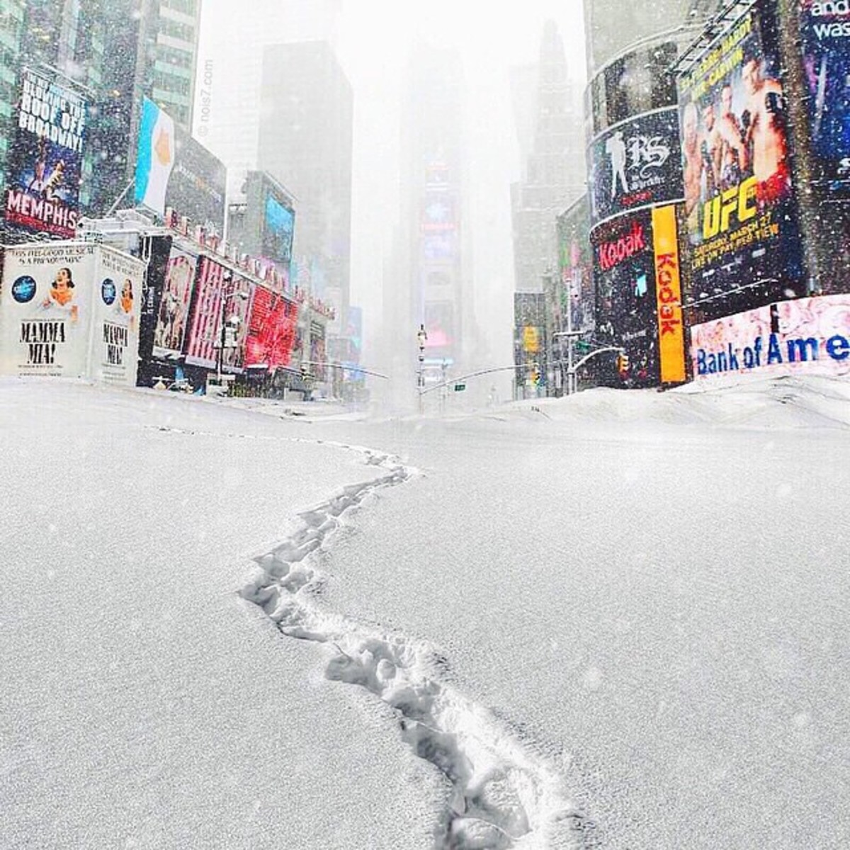 Blizzard in Times Square