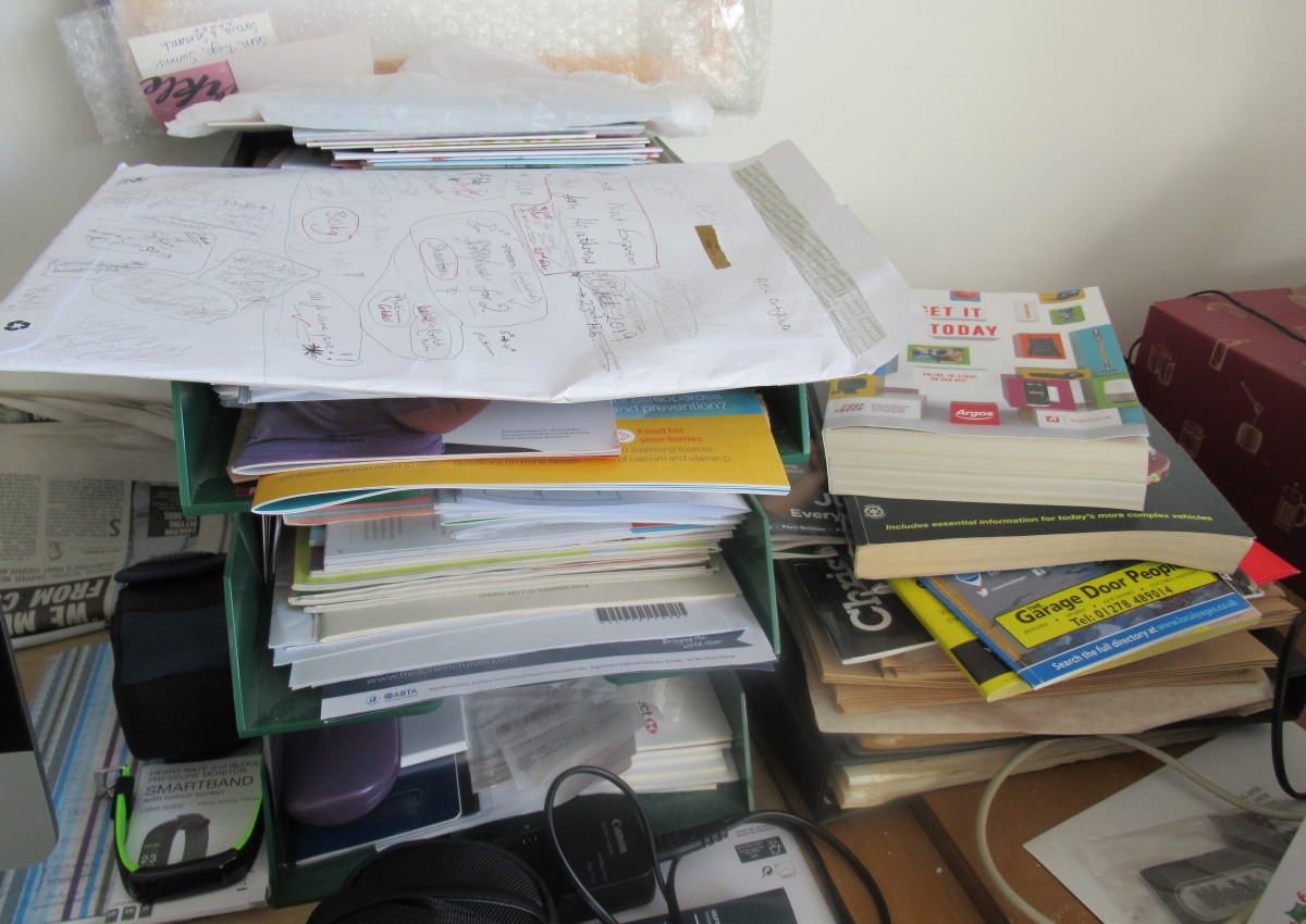 Desk Piled with Papers!