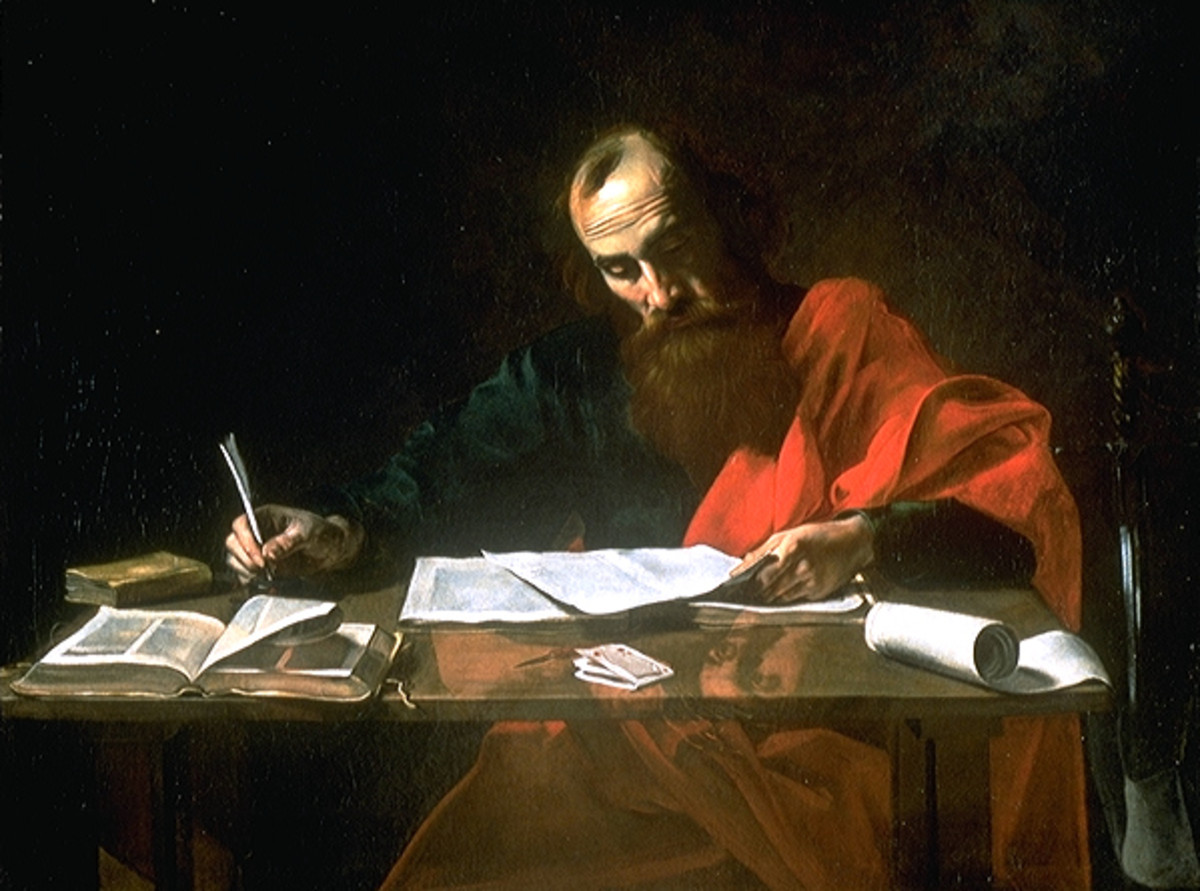 "Saint Paul Writing His Epistles" By Valentin de Boulogne
