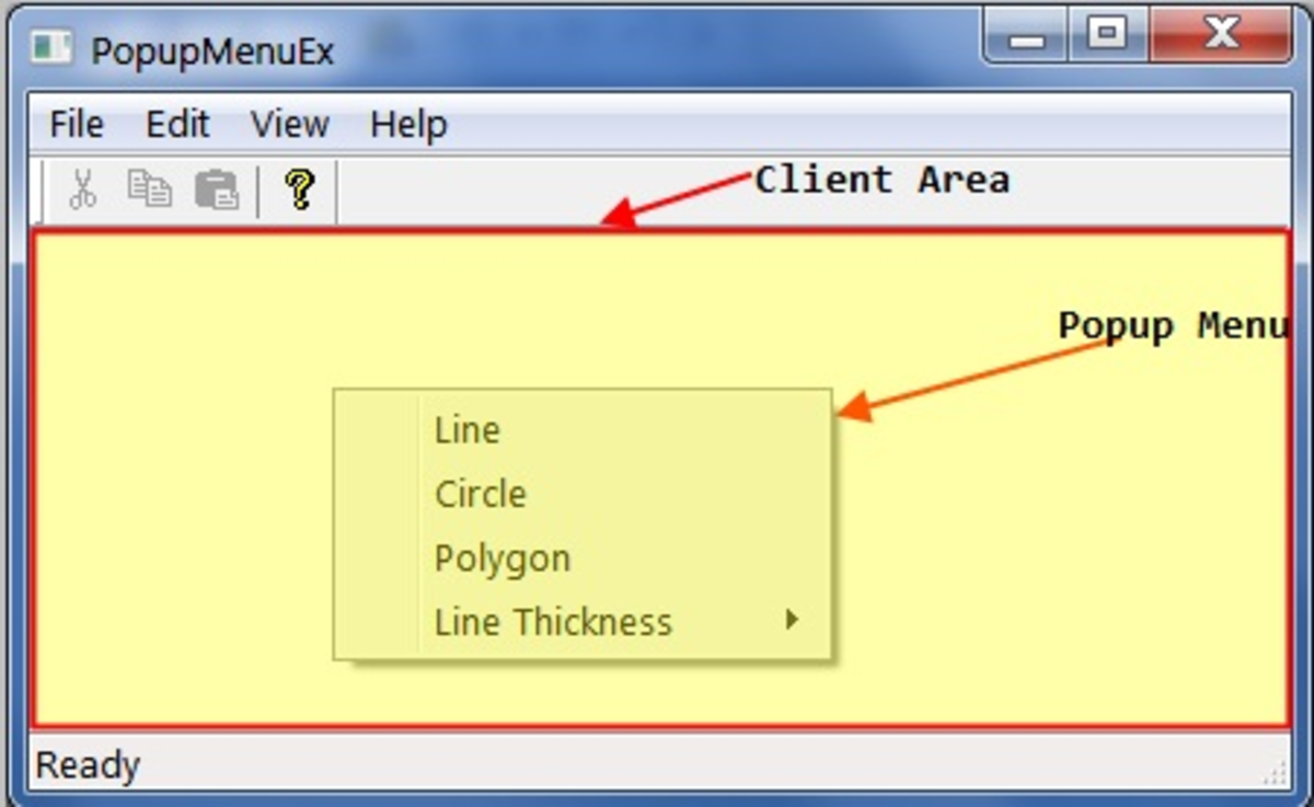 VC++ MFC Example: Display Context Menu in SDI