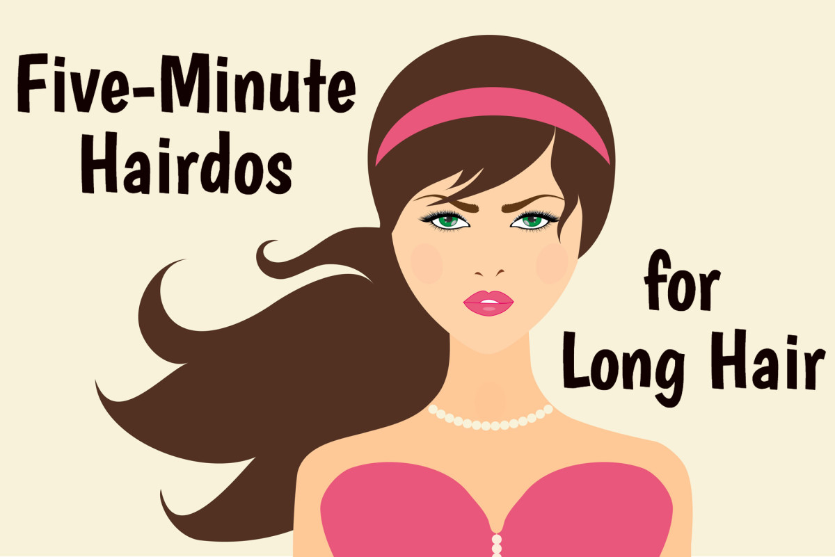 Five-minute hairdos for long hair.