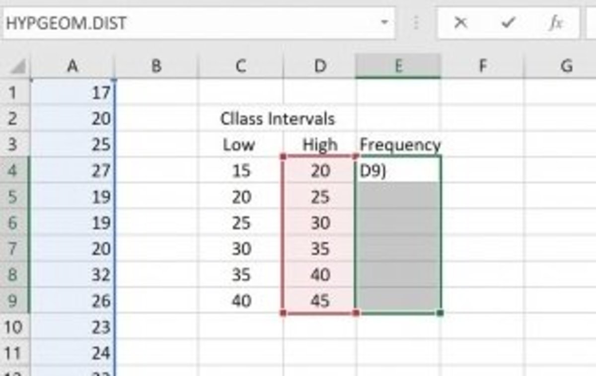 how to make a frequency histogram in excel