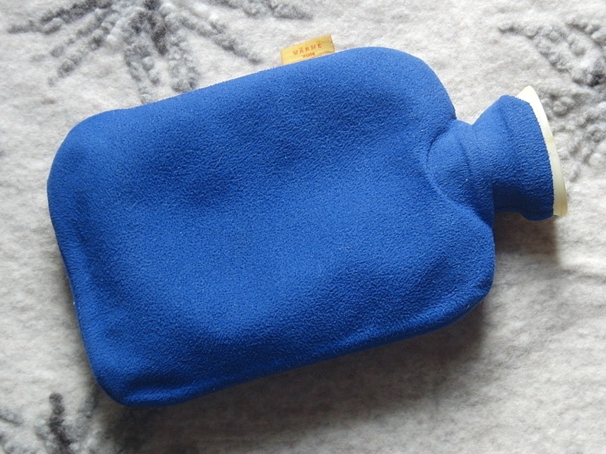 Hot water bottles and heating pads are great for relieving period cramp pain.