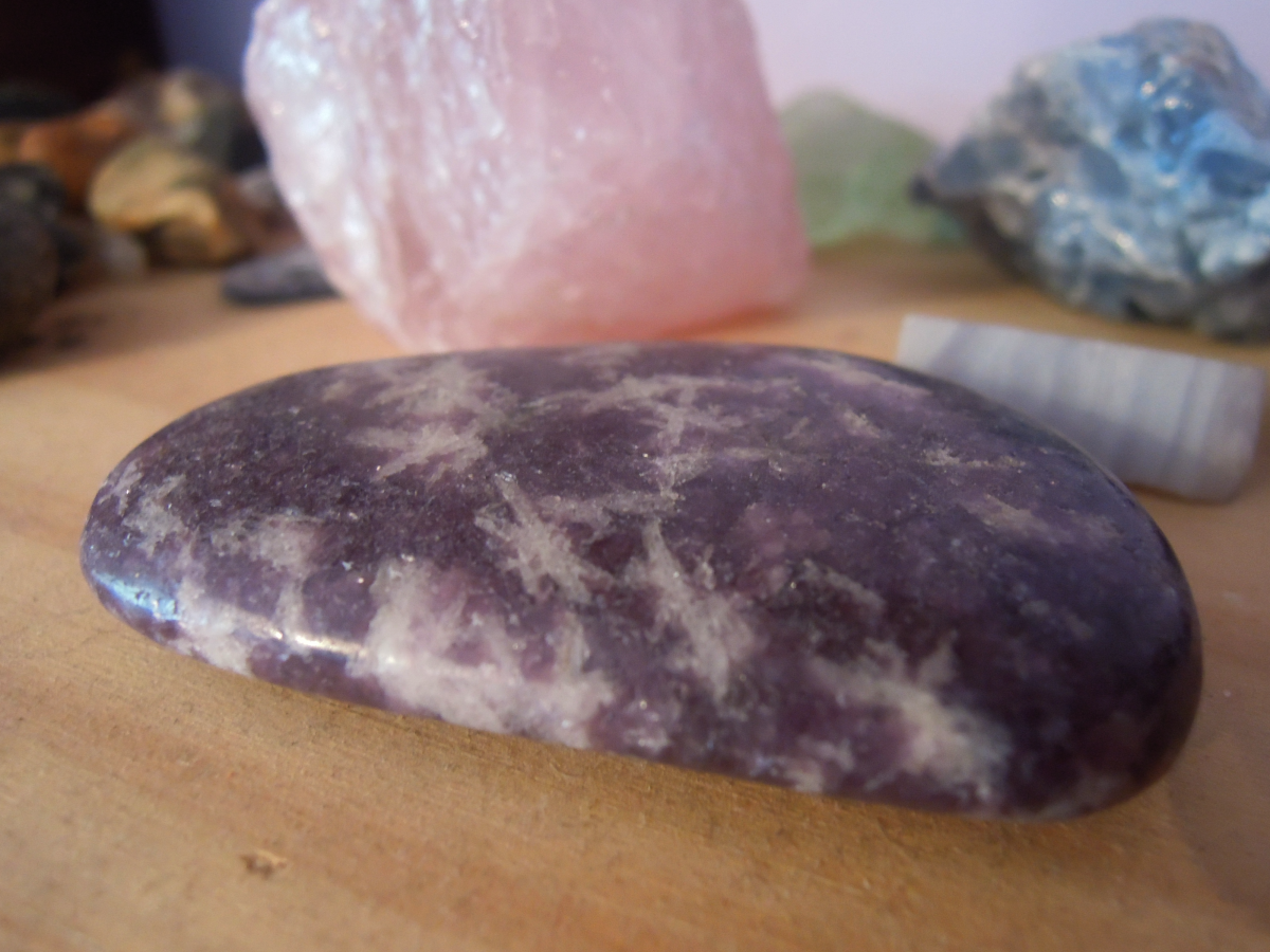 Lepidolite is a very effective crystal for calming anxiety and easing depression.
