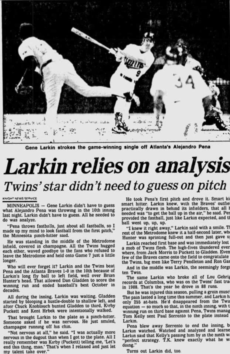 Gene Larkin: The Unlikely Hero of the 1991 World Series
