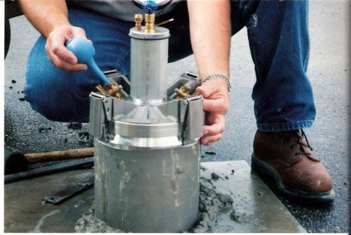 This test’s purpose is to get the air content of a sample of concrete using a pressure meter.