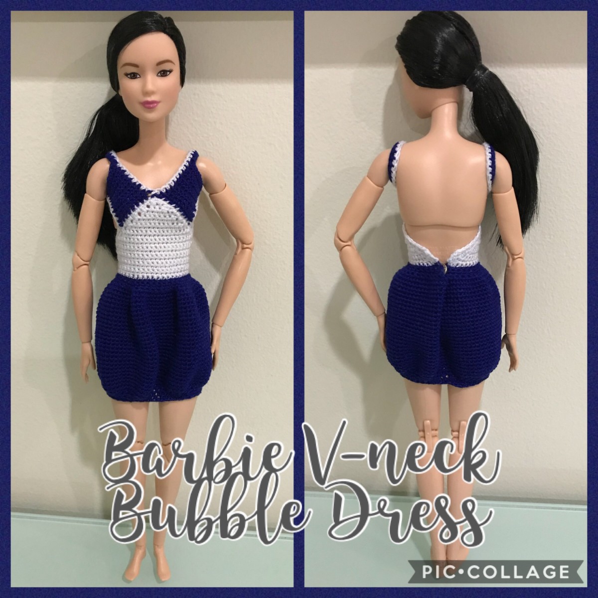 Barbie V-Neck Bubble Dress (Free Crochet Pattern)