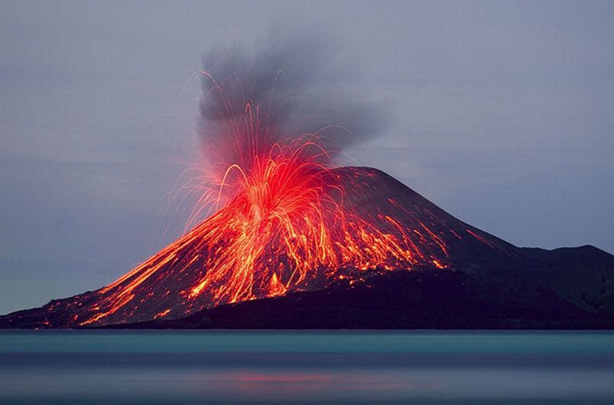 In 2010, Anak Krakatoa (the child of Krakatoa) erupted without doing any damage to its surroundings
