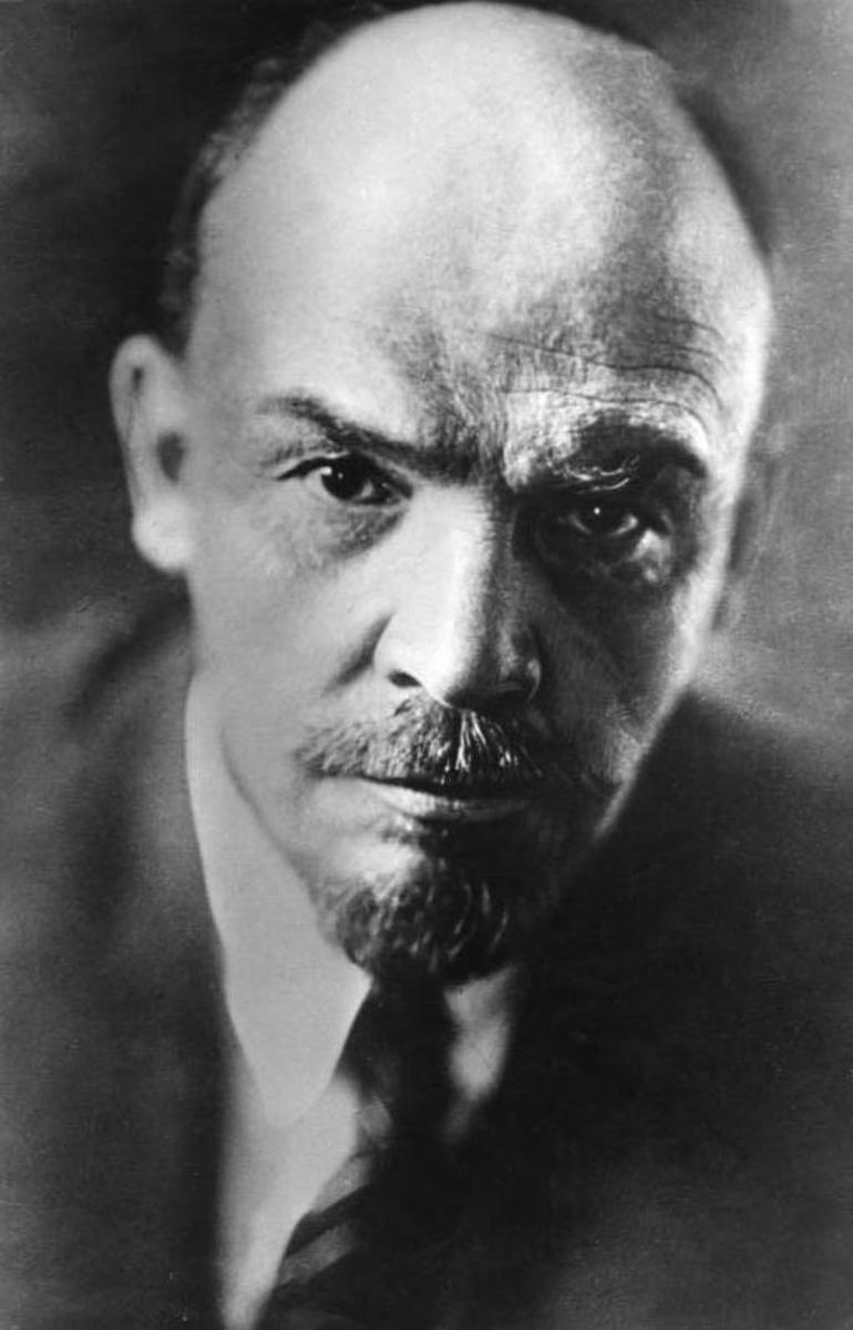 Famous portrait of Vladimir Lenin.