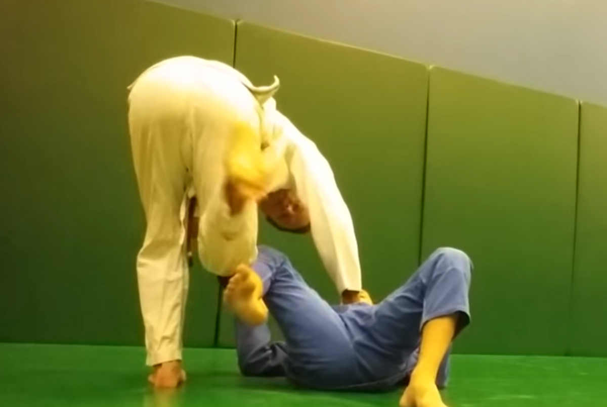 "Yogafoot" is a particularly useful move within the practice of Brazilian Jiu Jitsu.