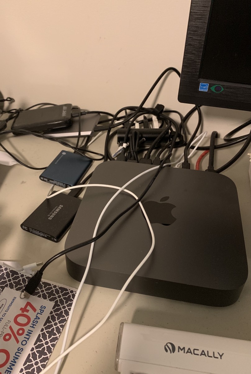 Our Mac Mini and its hodgepodge of accessories