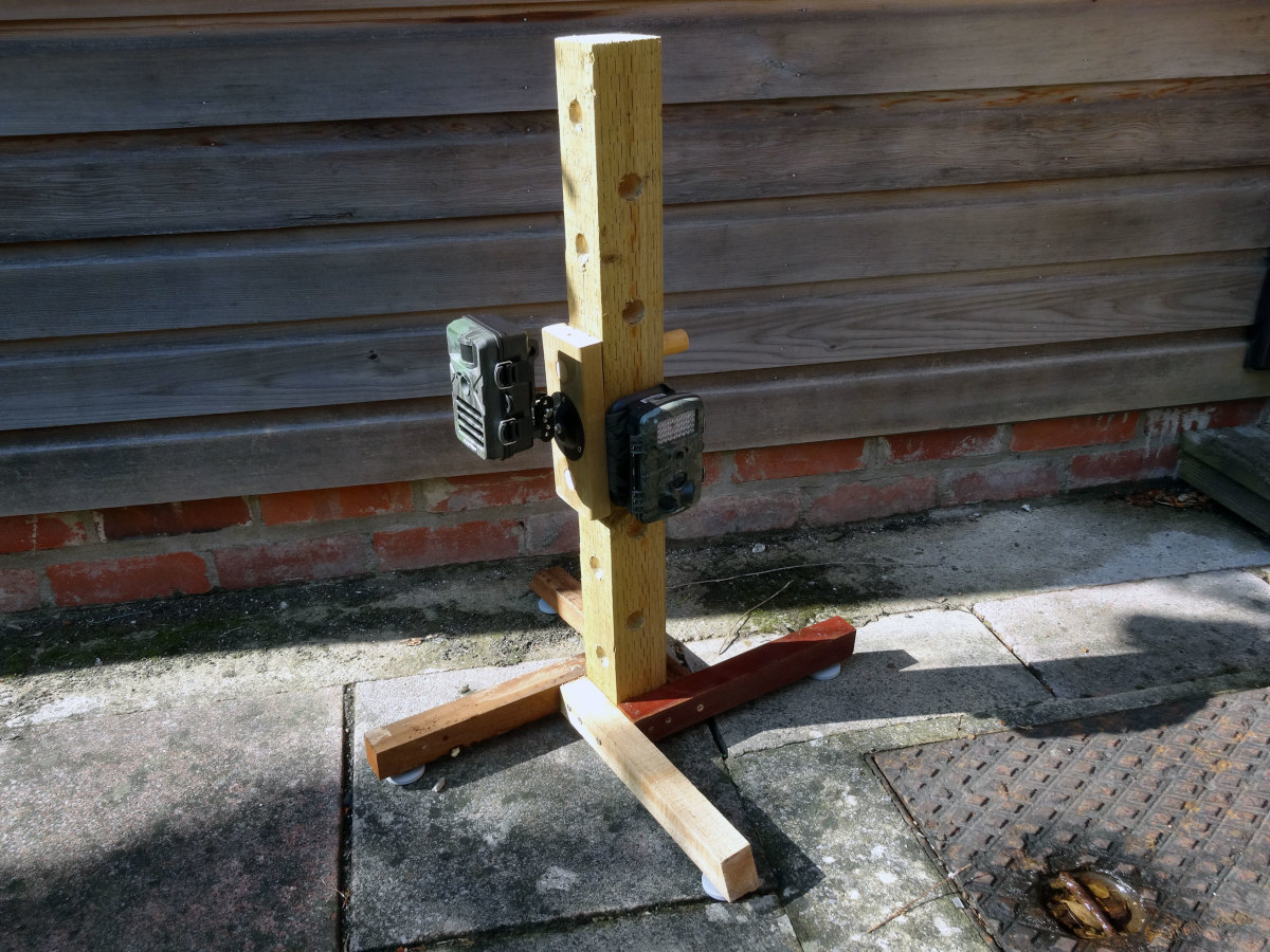 How to make a wooden wildlife camera stand