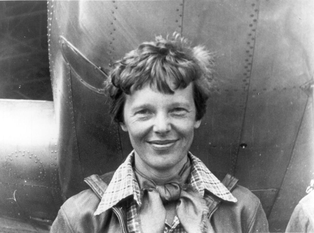 Famous photo of Amelia Earhart.