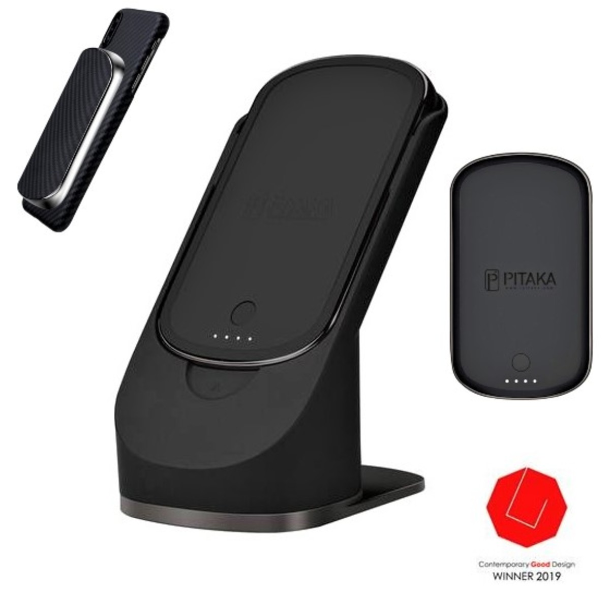 Pitaka MagEZ Juice Wireless Desktop Charger & Portable Power Bank