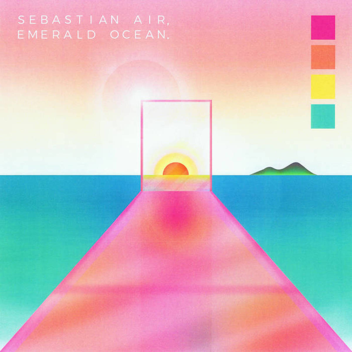 Album cover for Sebastian Air’s album, "Emerald Ocean."