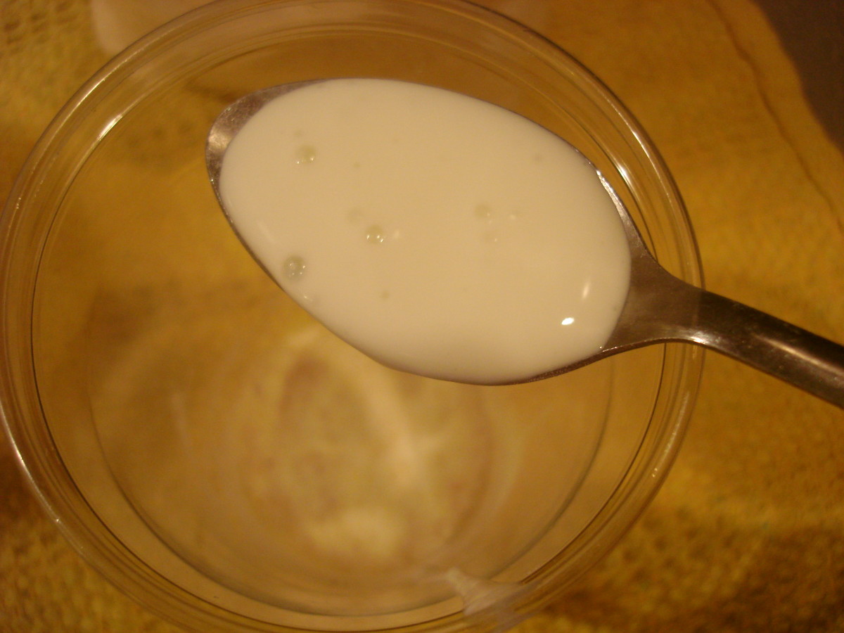 Add in 3 spoonfuls of buttermilk (or yogurt)