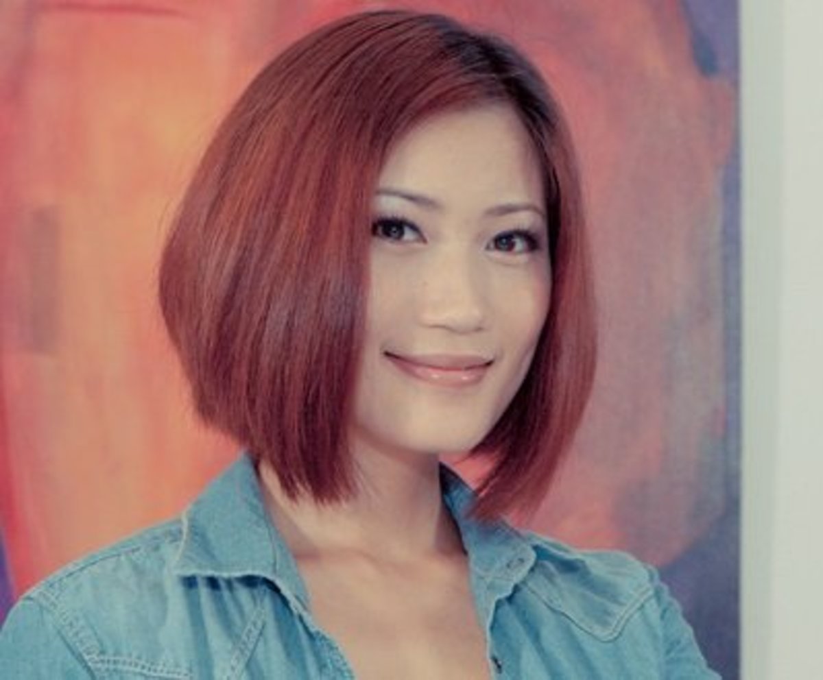 Maroon Asian Hair