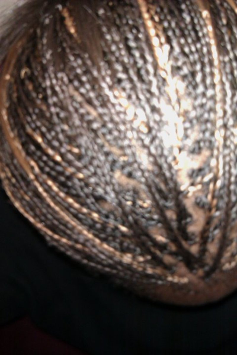 Micro-braids: A transitional style I wore.